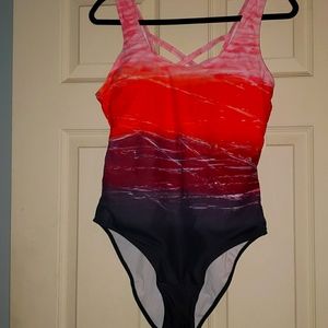 CBRAND One piece swimsuit in pink and purple size 2XL